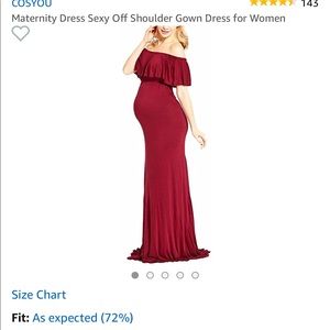 Maternity off shoulder gown with train